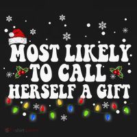 Most Likely To Call Herself Couple Matching Christmas Coaster thumb 2