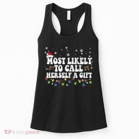 Most Likely To Call Herself Couple Matching Christmas Women's Tank Top thumb 0