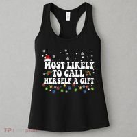 Most Likely To Call Herself Couple Matching Christmas Women's Tank Top thumb 3