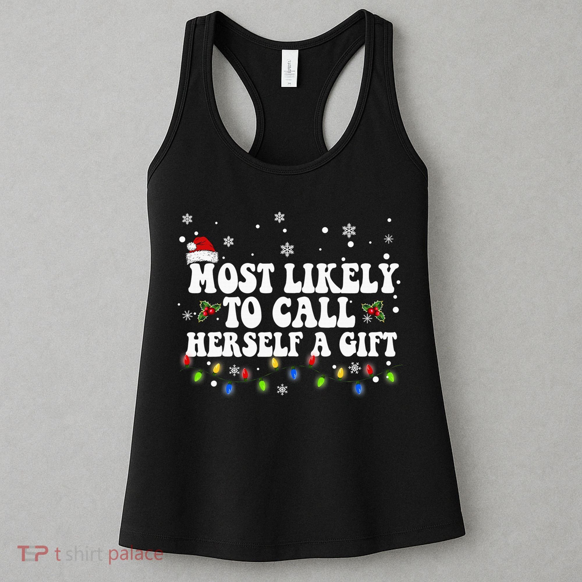 Most Likely To Call Herself Couple Matching Christmas Women's Tank Top