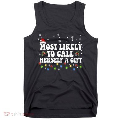 Most Likely To Call Herself Couple Matching Christmas Tank Top