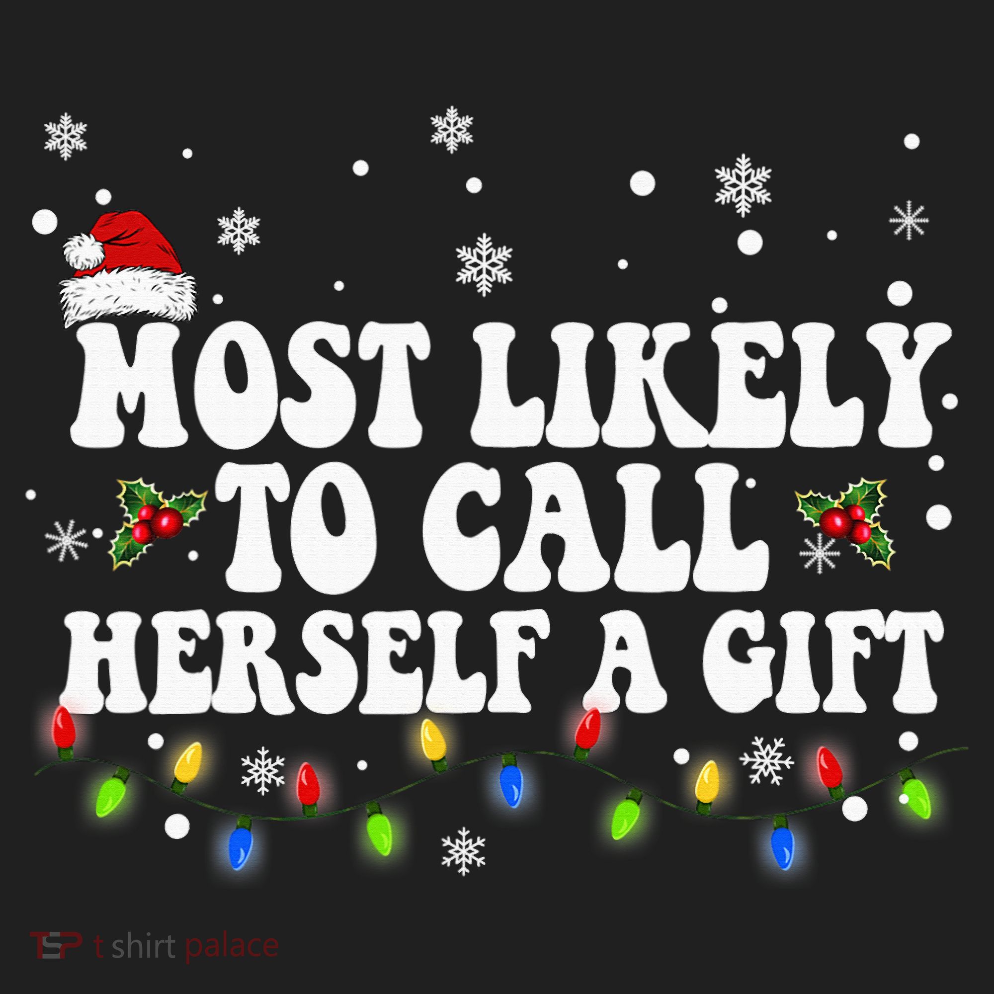 Most Likely To Call Herself Couple Matching Christmas Golf Towel