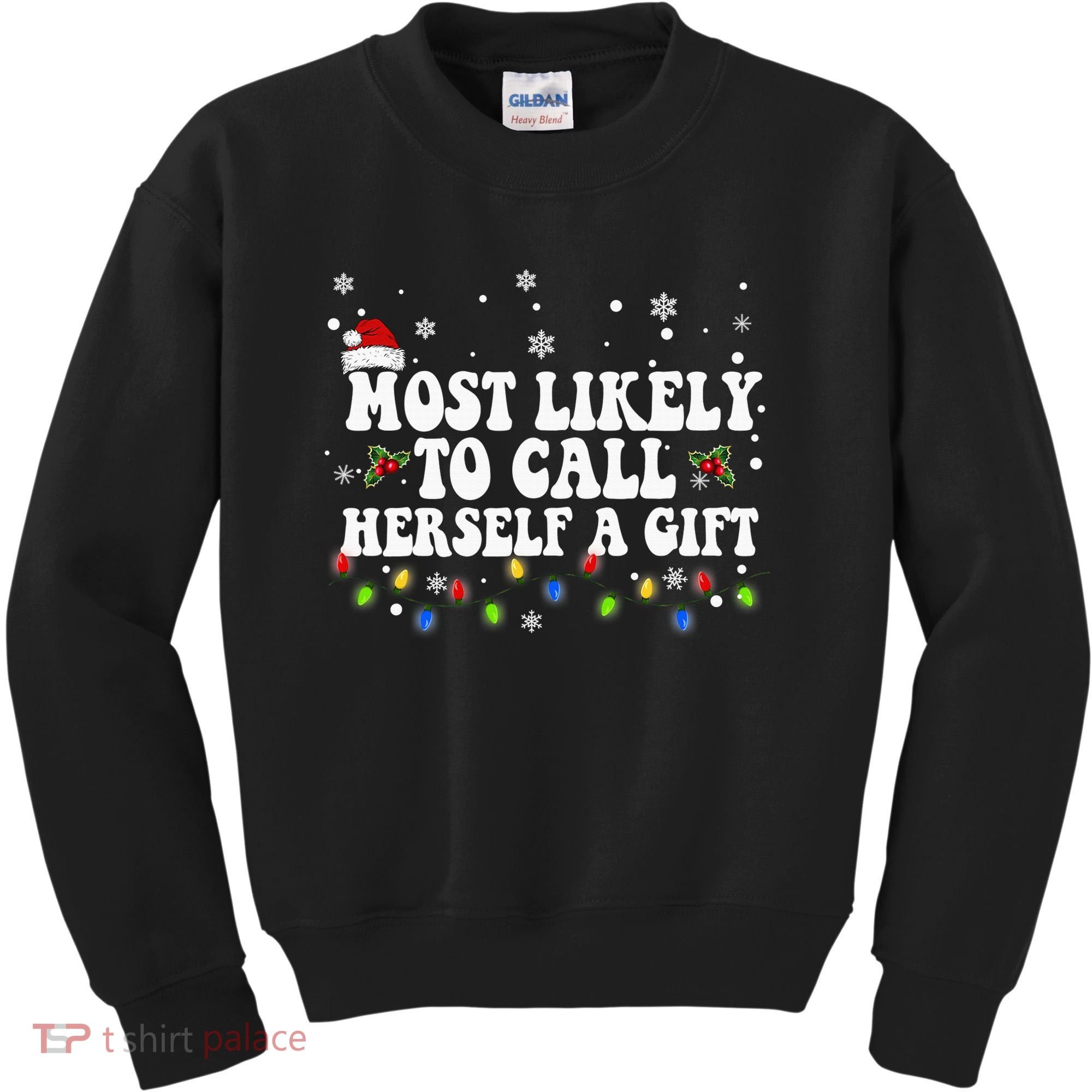 Most Likely To Call Herself Couple Matching Christmas Kids Sweatshirt