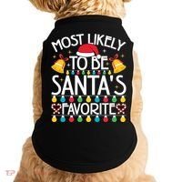 Most Likely To Be SantaS Favorite Family Christmas Gift Doggie Tank thumb 0