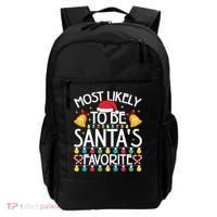 Most Likely To Be SantaS Favorite Family Christmas Gift Backpack thumb 0