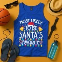 Most Likely To Be SantaS Favorite Family Christmas Gift Tank Top thumb 4