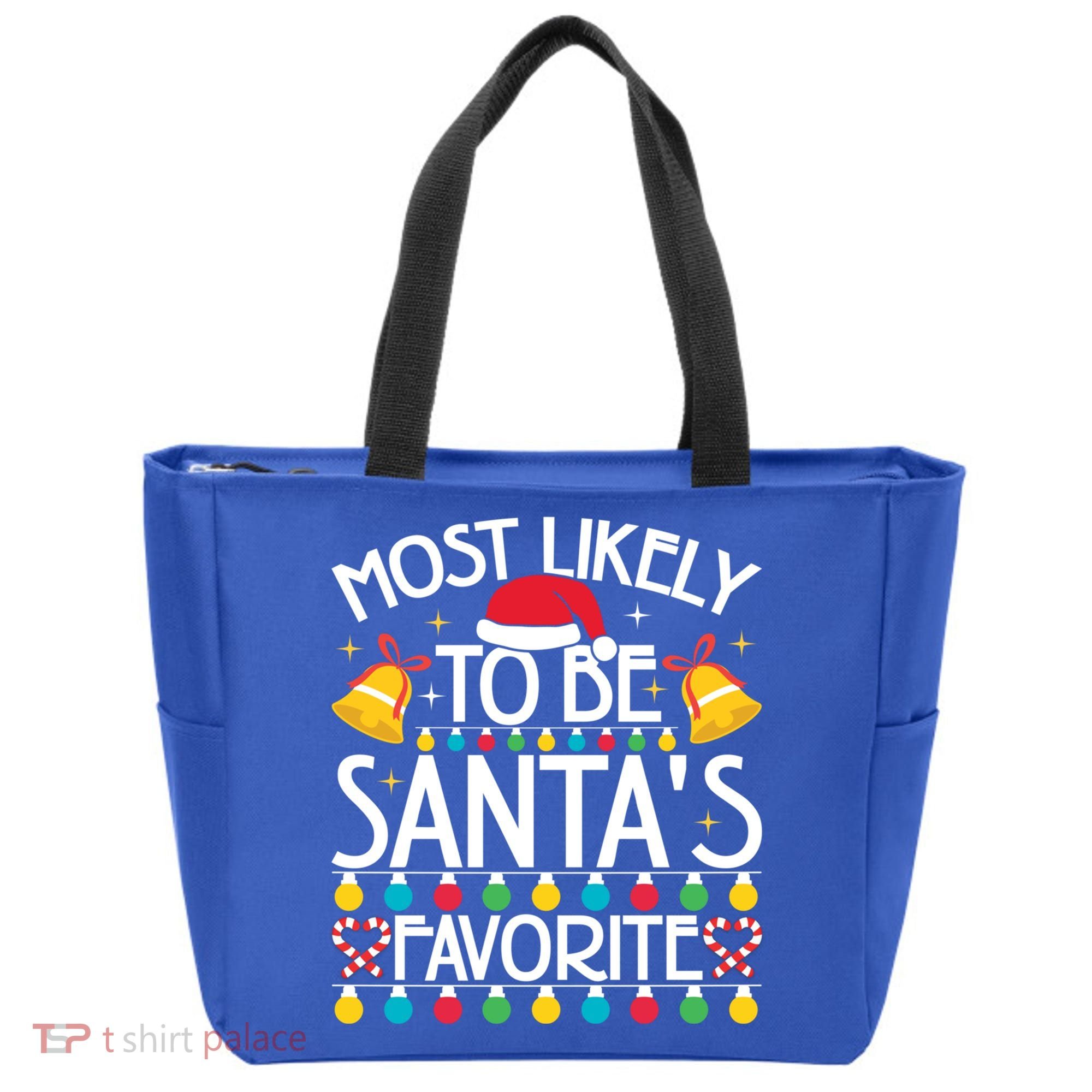 Most Likely To Be SantaS Favorite Family Christmas Gift Tote Bag