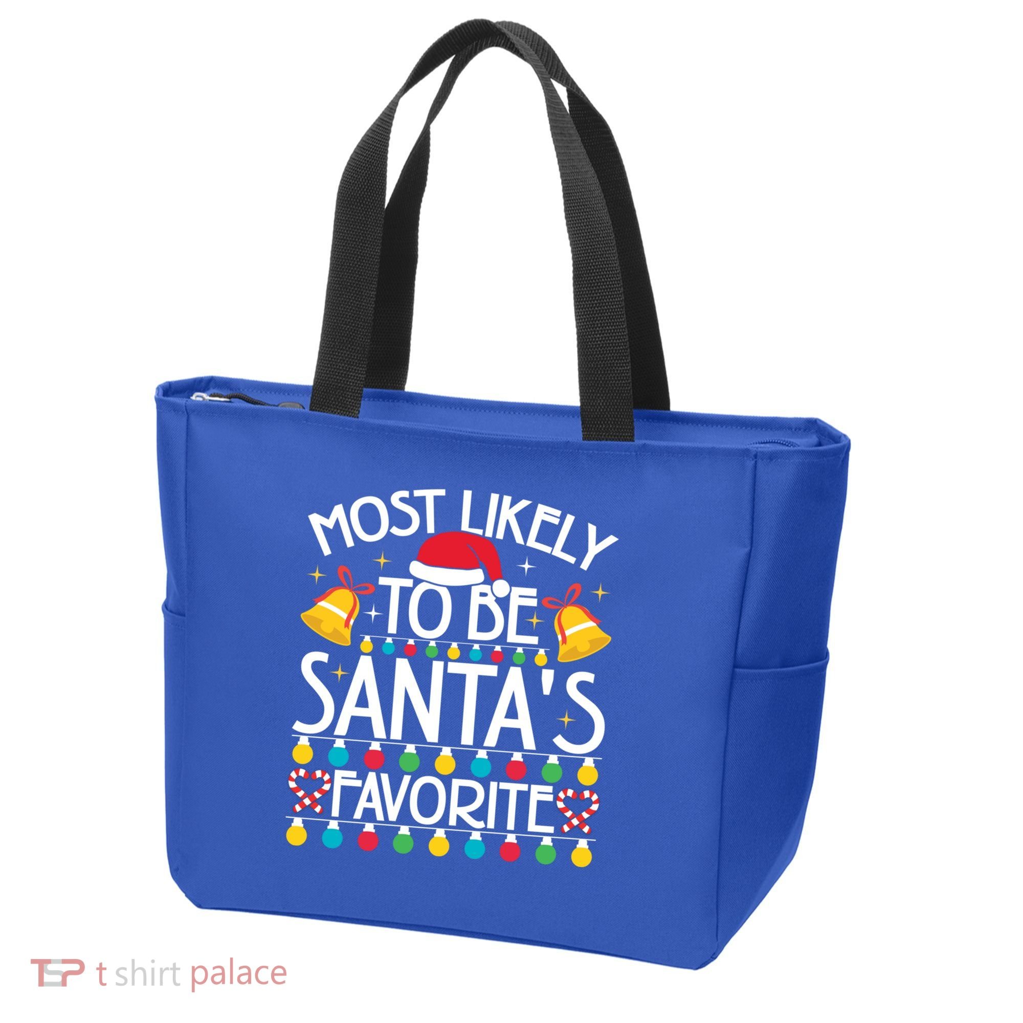 Most Likely To Be SantaS Favorite Family Christmas Gift Tote Bag