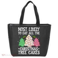 Most Likely To Eat All The Christmas Tree Cakes Funny Xmas Tote Bag thumb 0