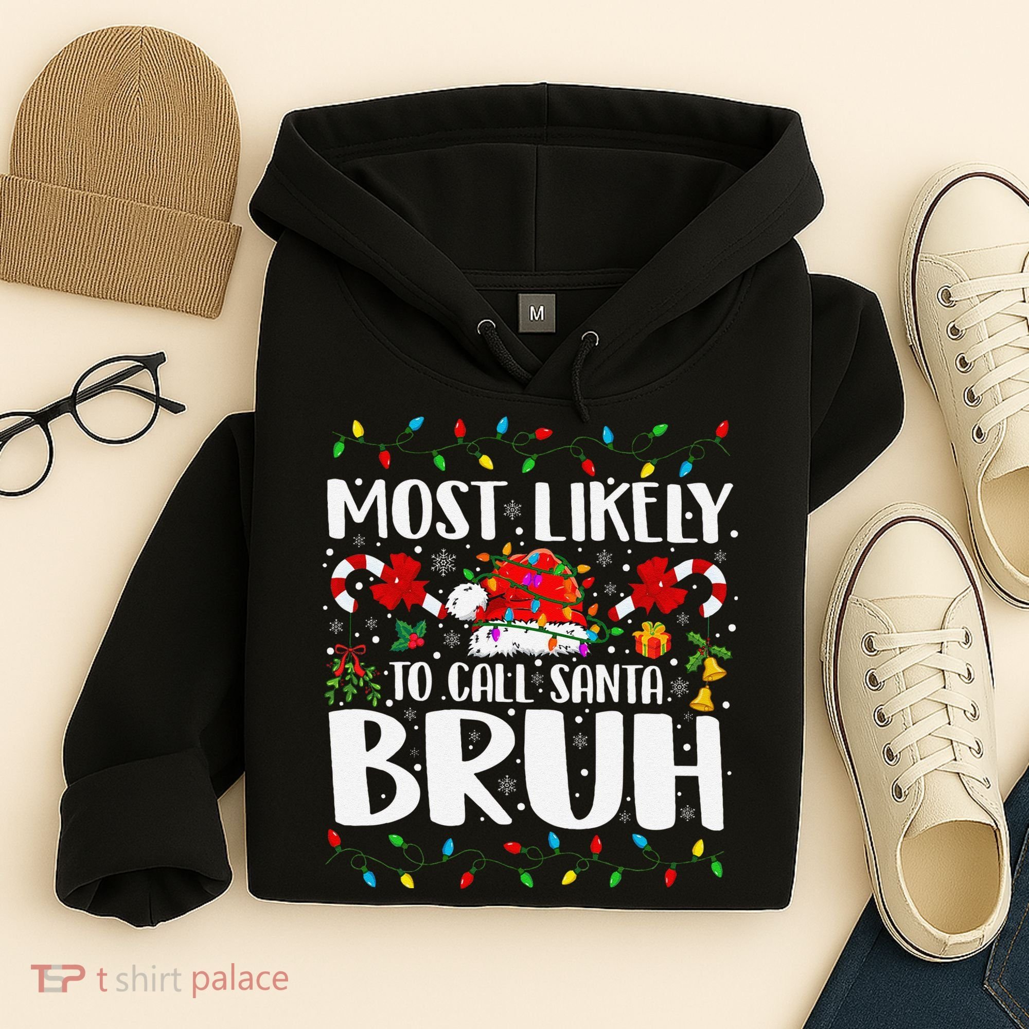 Most Likely To Call Santa Bruh Christmas Family Matching Hoodie