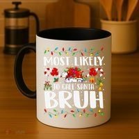 Most Likely To Call Santa Bruh Christmas Family Matching Coffee Mug thumb 4