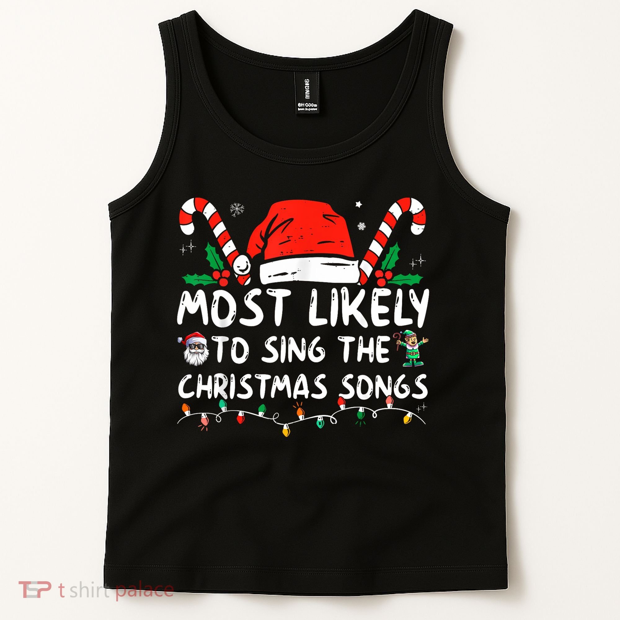 Most Likely To Sing The Christmas Songs Christmas Matching Tank Top