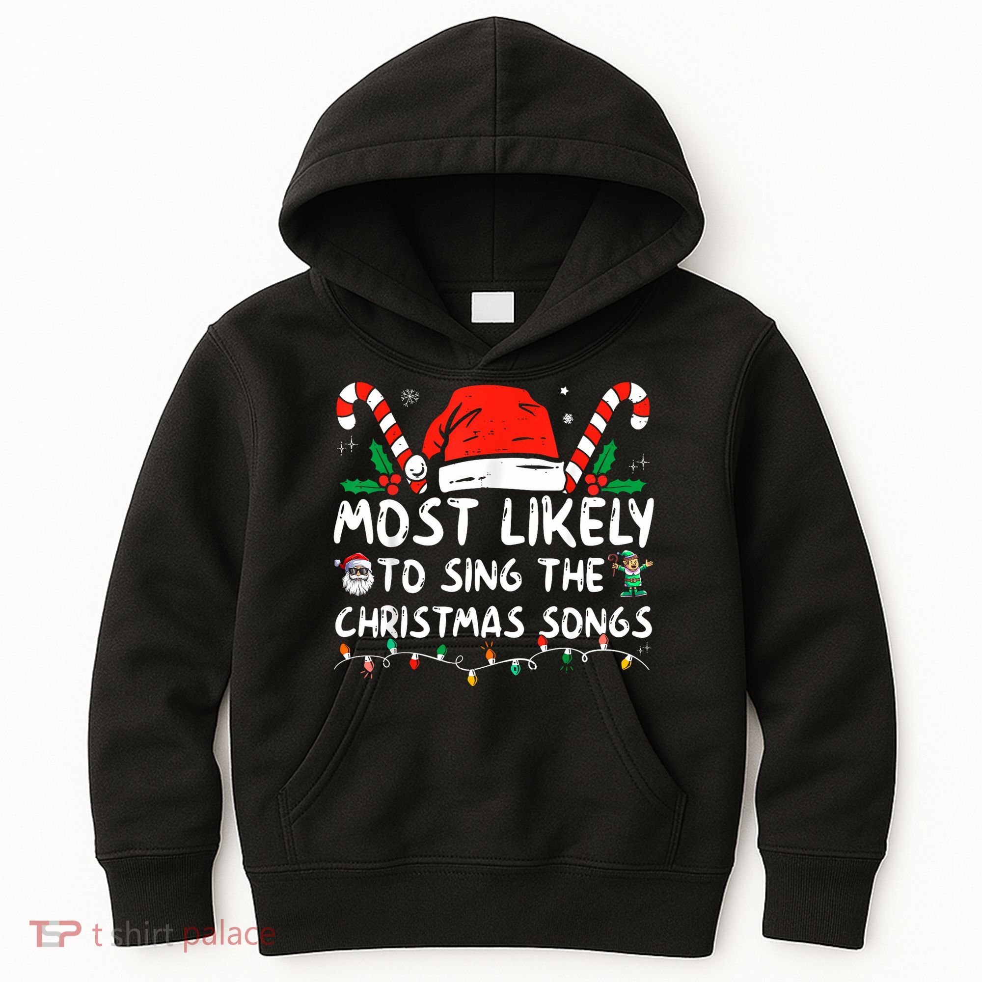Most Likely To Sing The Christmas Songs Christmas Matching Kids Hoodie