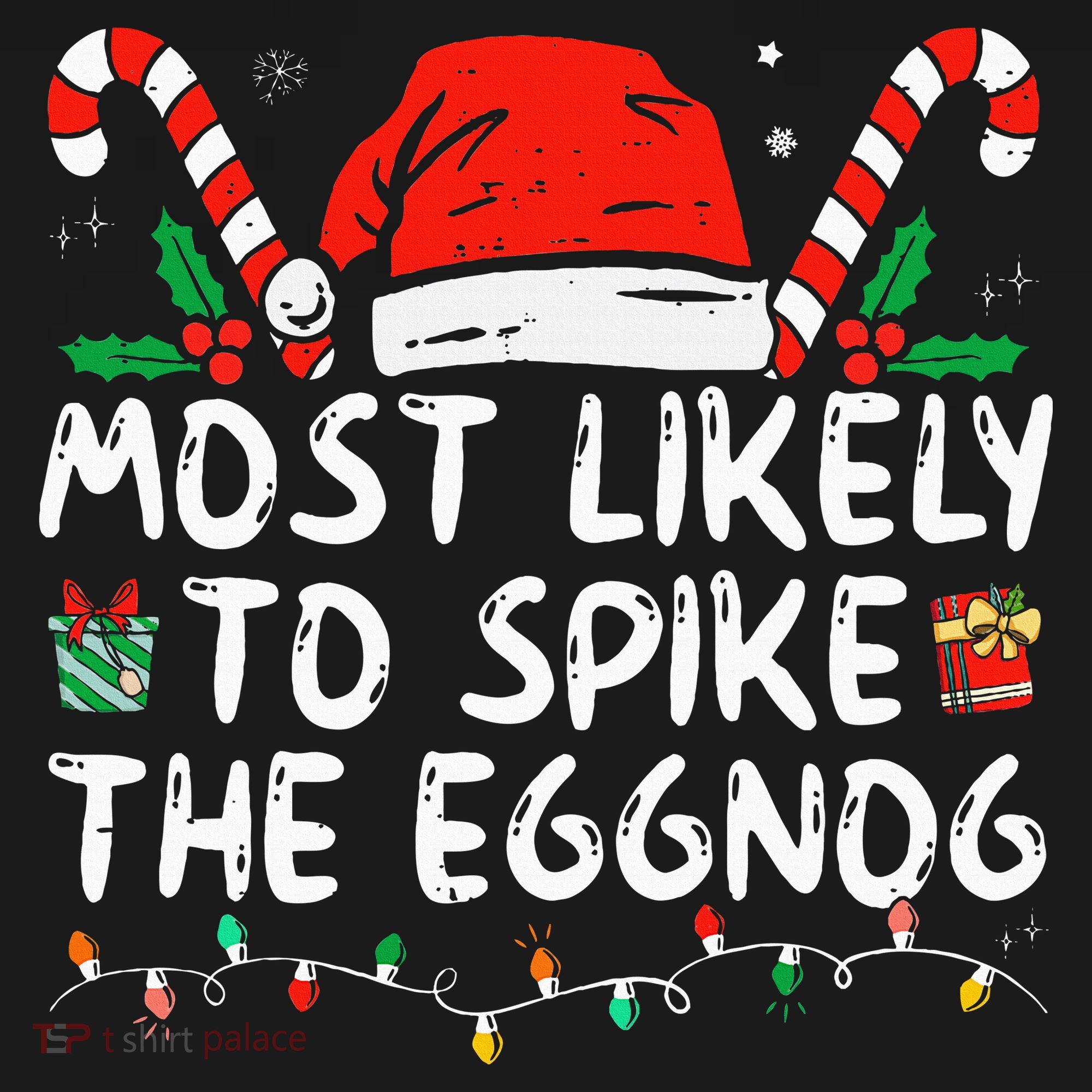 Most Likely To Spike The Eggnog Family Matching Christmas Visor