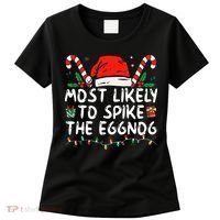Most Likely To Spike The Eggnog Family Matching Christmas Women's T-Shirt thumb 0