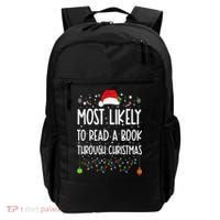 Most Likely To Read A Book Matching Family Christmas Backpack thumb 0