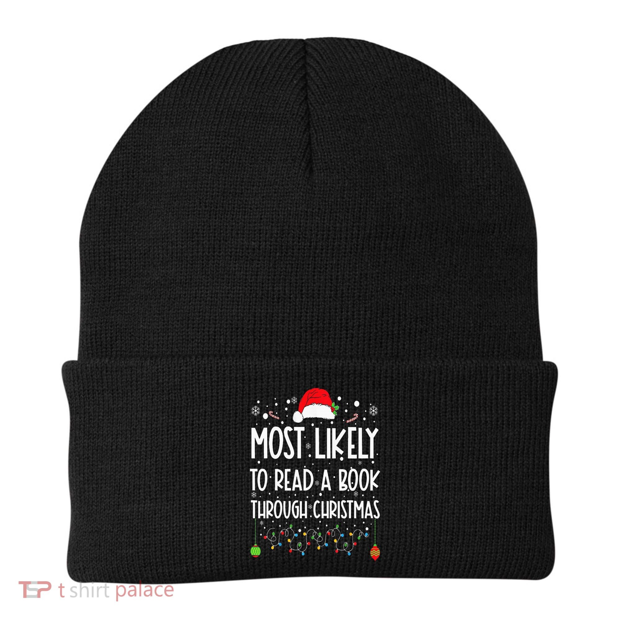 Most Likely To Read A Book Matching Family Christmas Beanie