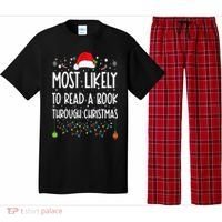 Most Likely To Read A Book Matching Family Christmas Pajama Set thumb 0
