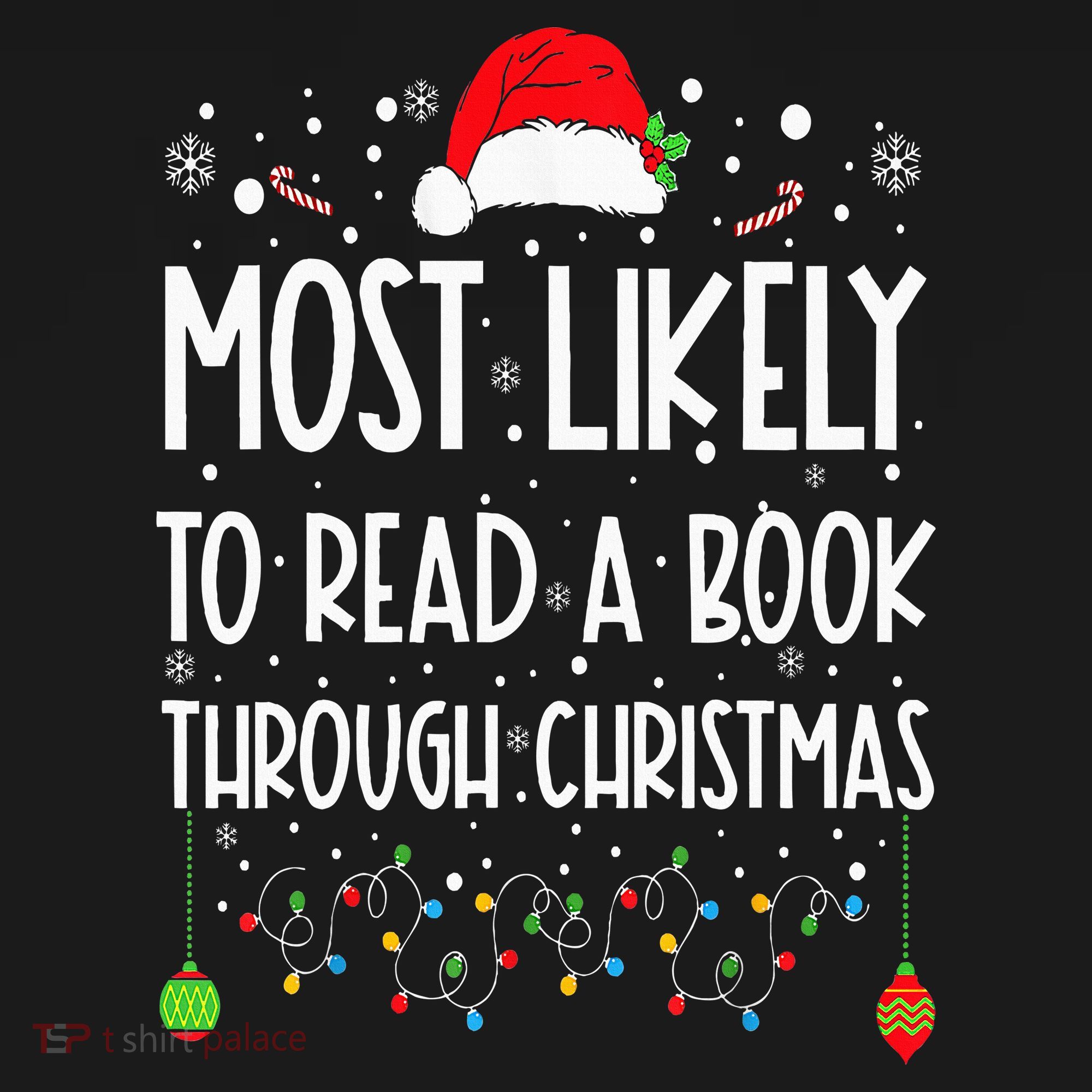 Most Likely To Read A Book Matching Family Christmas Women's Hoodie