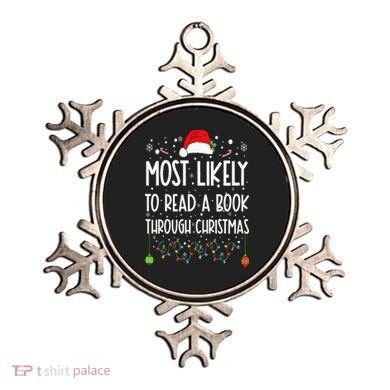 Most Likely To Read A Book Matching Family Christmas Ornament