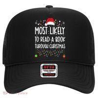 Most Likely To Read A Book Matching Family Christmas Hat thumb 0