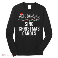 Most Likely To Christmas Matching Family Pajamas Funny Long Sleeve Shirt thumb 0
