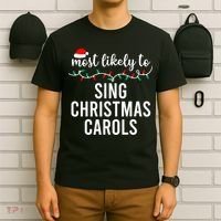 Most Likely To Christmas Matching Family Pajamas Funny T-Shirt thumb 6