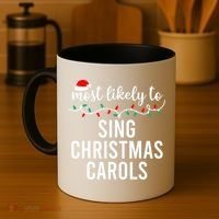 Most Likely To Christmas Matching Family Pajamas Funny Coffee Mug thumb 4