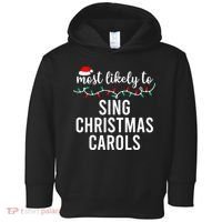 Most Likely To Christmas Matching Family Pajamas Funny Toddler Hoodie thumb 0