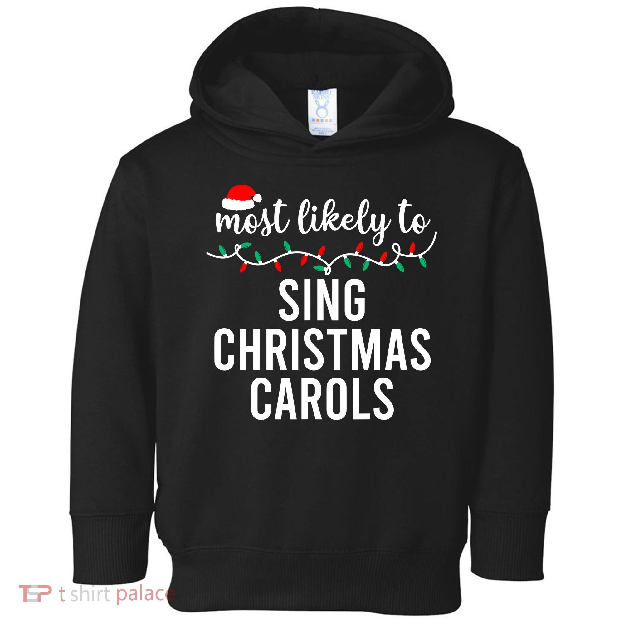 Most Likely To Christmas Matching Family Pajamas Funny Toddler Hoodie