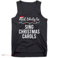 Most Likely To Christmas Matching Family Pajamas Funny Tank Top thumb 0