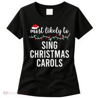 Most Likely To Christmas Matching Family Pajamas Funny Women's T-Shirt thumb 0
