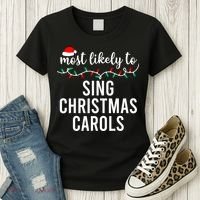 Most Likely To Christmas Matching Family Pajamas Funny Women's T-Shirt thumb 3