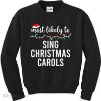 Most Likely To Christmas Matching Family Pajamas Funny Kids Sweatshirt thumb 0