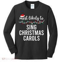 Most Likely To Christmas Matching Family Pajamas Funny Kids Long Sleeve Shirt thumb 0