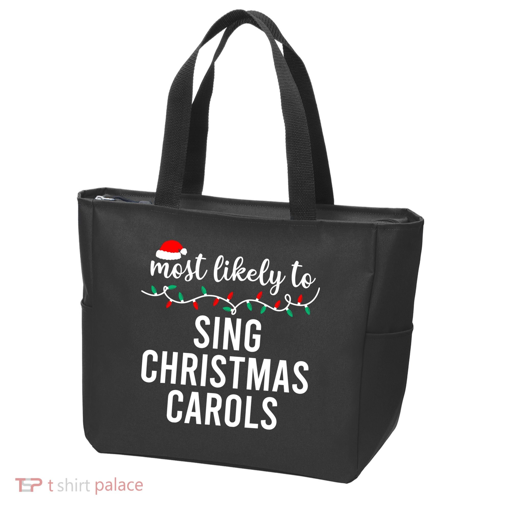 Most Likely To Christmas Matching Family Pajamas Funny Tote Bag