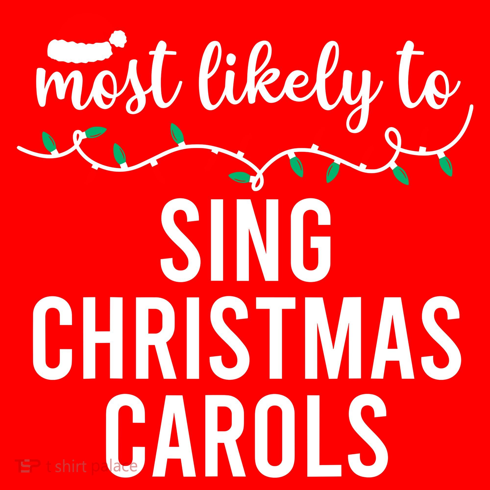 Most Likely To Christmas Matching Family Pajamas Funny Santa Hat