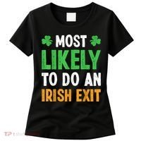 Most Likely To Do An Irish Exit Funny St Patrick Women's T-Shirt thumb 0