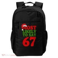 Most Likely To Say 67 Funny Christmas Backpack thumb 0
