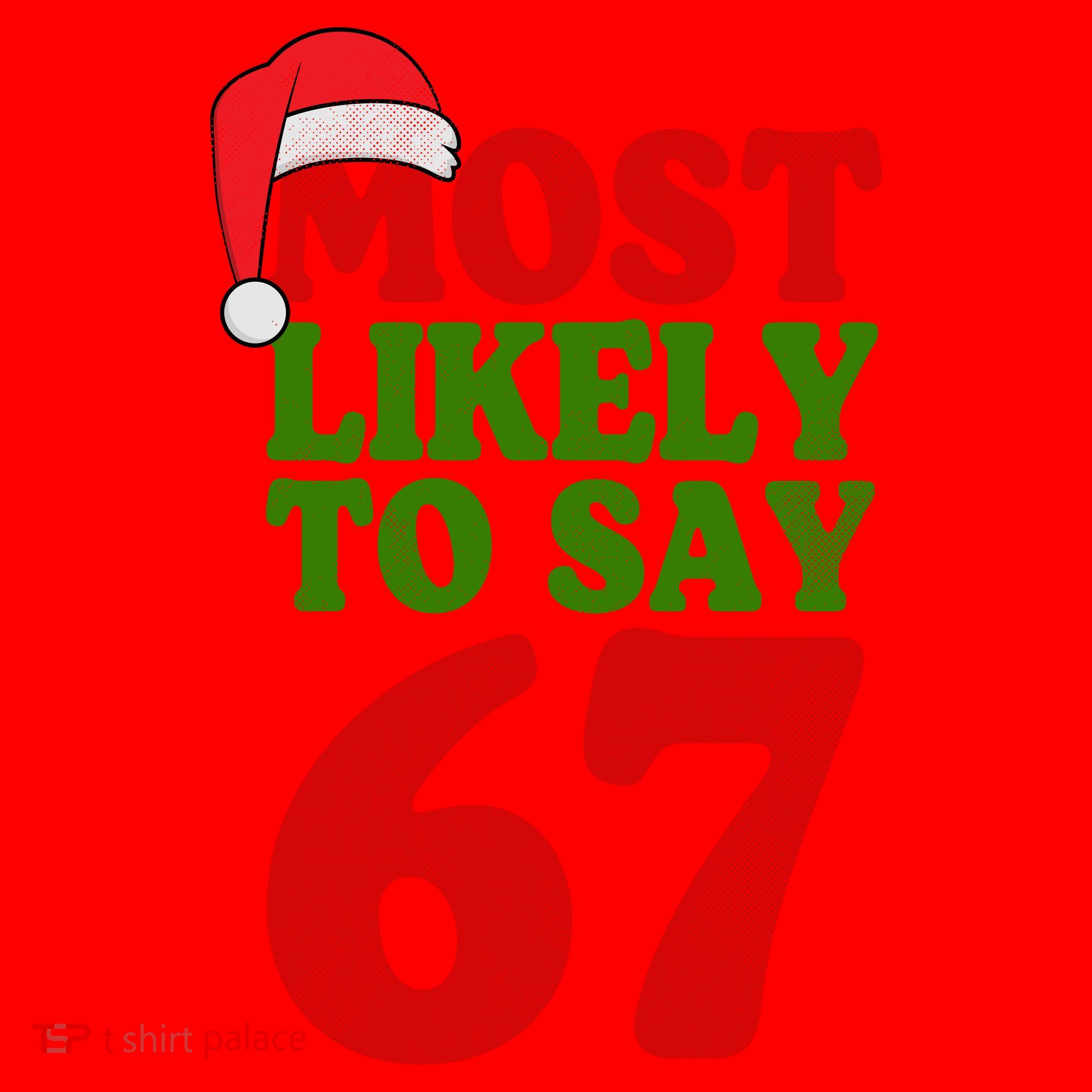 Most Likely To Say 67 Funny Christmas Santa Hat