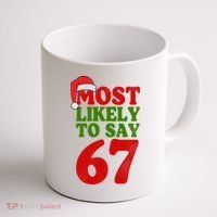 Most Likely To Say 67 Funny Christmas Coffee Mug thumb 1