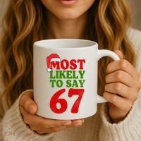 Most Likely To Say 67 Funny Christmas Coffee Mug thumb 3