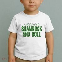 Most Likely To Be Shamrock And Roll Funny St Patricks Day Toddler T-Shirt thumb 2