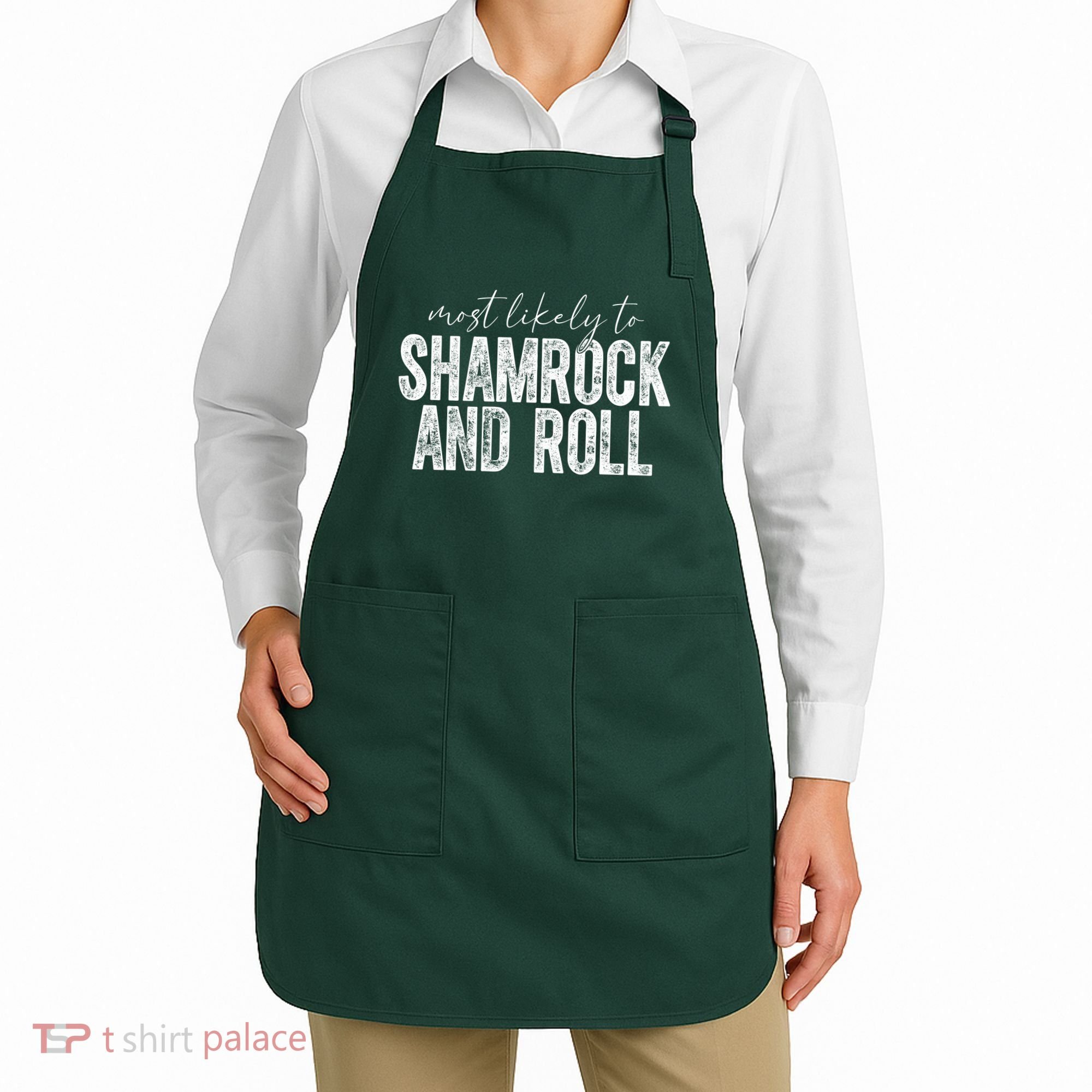 Most Likely To Be Happy Go Lucky Funny St Patricks Day Apron