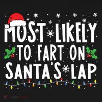 Most Likely To Fart On Santas Lap Family Matching Christmas Mousepad thumb 1