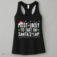 Most Likely To Fart On Santas Lap Family Matching Christmas Women's Tank Top thumb 3