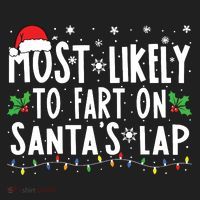 Most Likely To Fart On Santas Lap Family Matching Christmas Hat thumb 2