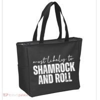 Most Likely To Shamrock And Roll St Patricks Tote Bag thumb 2