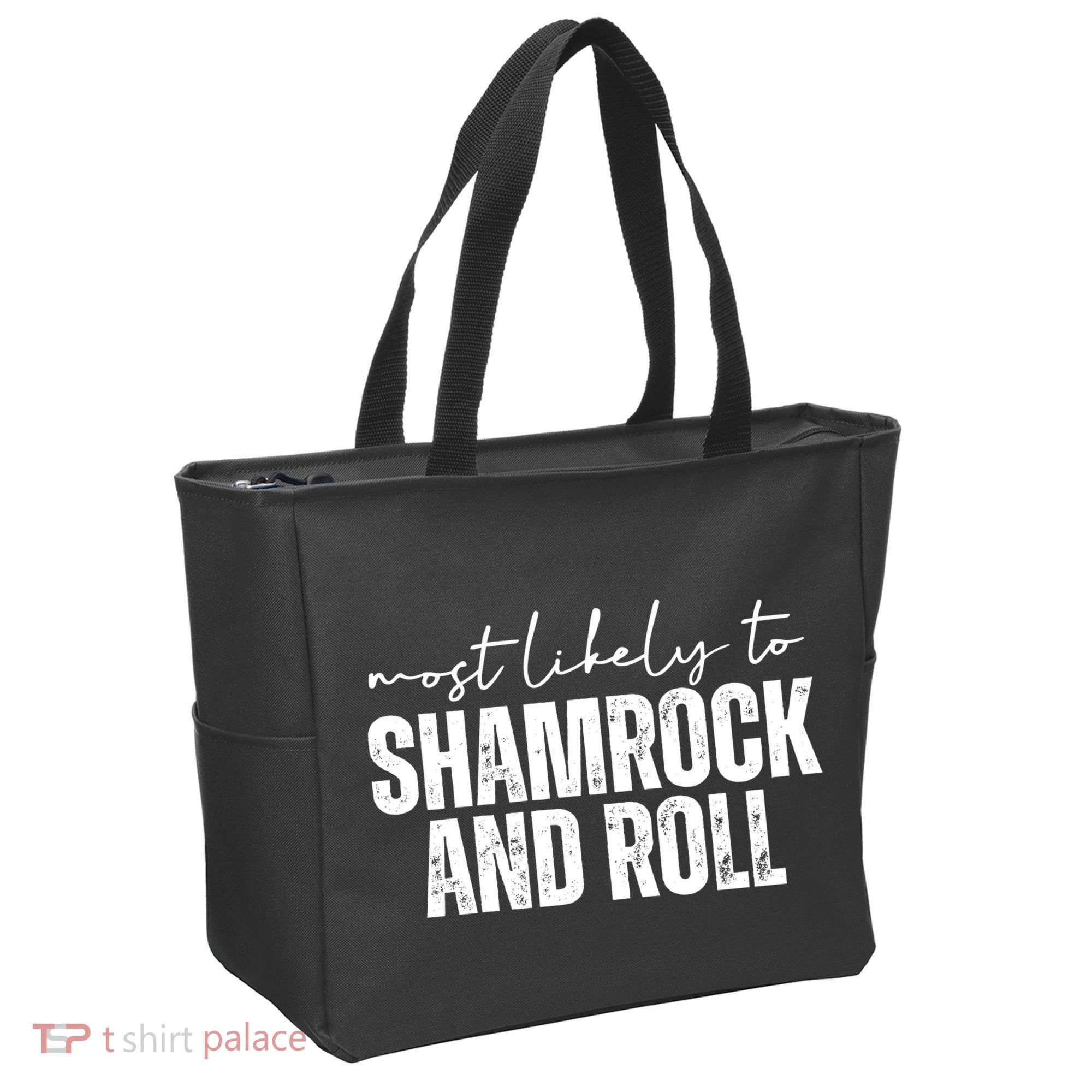 Most Likely To Shamrock And Roll St Patricks Tote Bag
