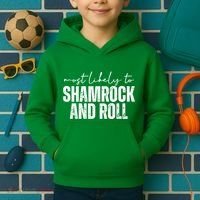Most Likely To Shamrock And Roll St Patricks Kids Hoodie thumb 2
